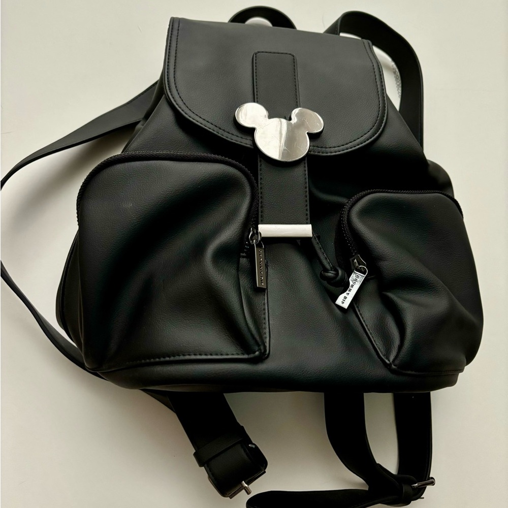 Disney Black Leather Backpack